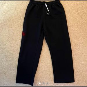 Little High Little Low cropped black sweatpants